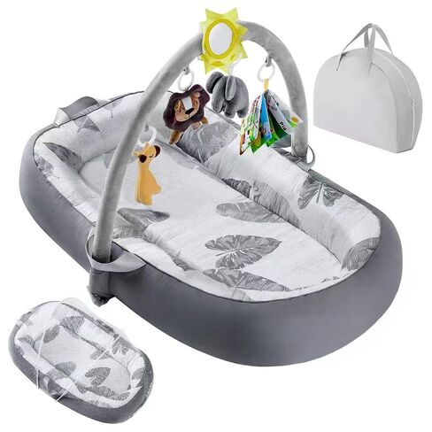 Portable Baby Nest for Travel,Breathable&Comfortable 100% Cotton Infant Support Cushion, Baby Nest 0-24 Months Machine-Washable Newborn Support Cushion Newborn Essentials | Infant Activity Center in Kuwait