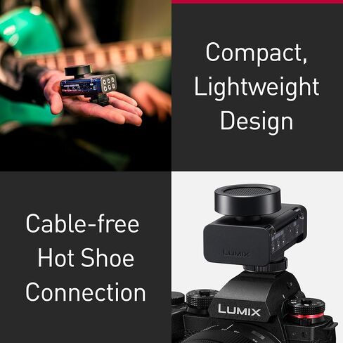 Panasonic Lumix DMS1 Digital Shotgun Microphone, 32 Bit Float, 4 Channel Audio, 6 Direction Modes, Wireless Connection, Wind and Shock Reduction, Includes Smart Carry Case in Kuwait
