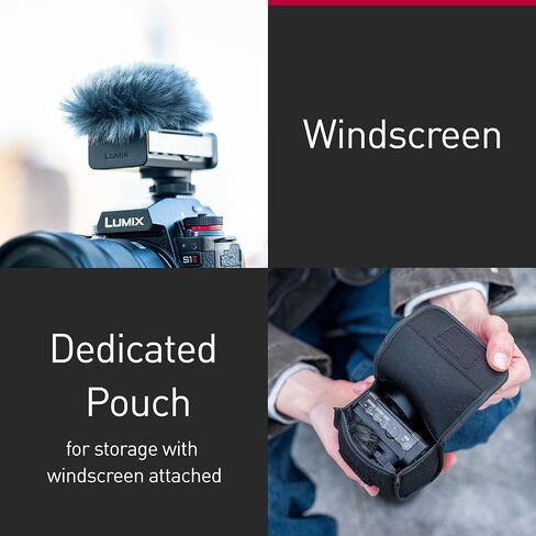 Panasonic Lumix DMS1 Digital Shotgun Microphone, 32 Bit Float, 4 Channel Audio, 6 Direction Modes, Wireless Connection, Wind and Shock Reduction, Includes Smart Carry Case in Kuwait