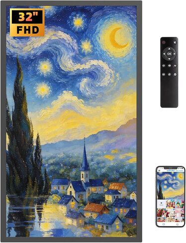 10.1-inch Digital Picture Frame WiFi-Photo-Frame - 16GB Smart Frame, IPS Touch Screen, Auto-Rotate, Slideshow, Load Photo Video from Phone to Digital Frame Via App Email, Free Cloud, Gifts for Mom Dad in Kuwait