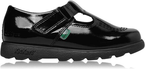 Kickers Infants Fragma T-bar School Shoes Black 2 in Kuwait