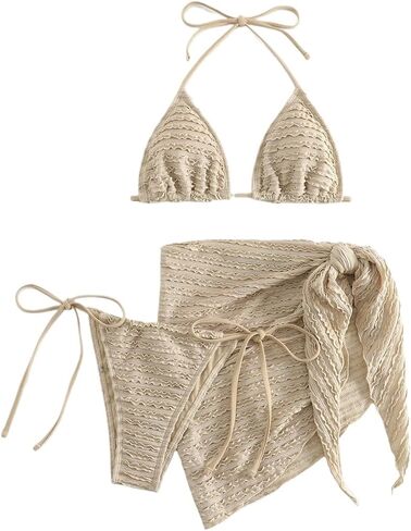 Women's Bikini Set Summer Beach Bikini Set with Skirt in Kuwait