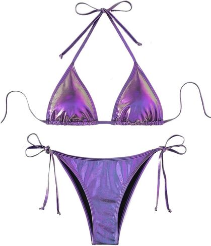Women's Bikini Set Summer Beach Tie Side Bikini Set in Kuwait