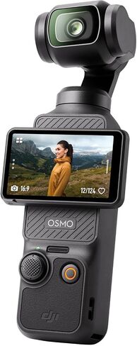 DJI Osmo Pocket 3 Gimbal Camera Mic Mini Wireless Mic | 1" CMOS, 4K 120fps, 3-Axis Stabilization, ActiveTrack 6.0, D-Log M 10-Bit | Bundle: Wireless Mic System, Selfie Stick + Corel Software in Kuwait