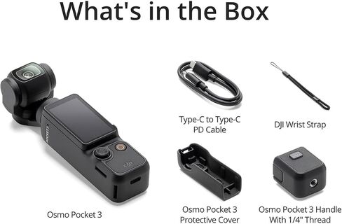 DJI Osmo Pocket 3 Vlog Combo, Vlogging Camera with 1'' CMOS & 4K/120fps for YouTube, Mic Mini Transmitter + Software and More (Vlogging Bundle) (Renewed) in Kuwait