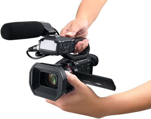 Panasonic AG-CX20EJ Professional Compact 4K Camcorder Bundle + Accessory Package Including 64GB Extreme Memory, LED Video Light, Microphone, U-Grip, Filters, Software & More (23 Items) in Kuwait