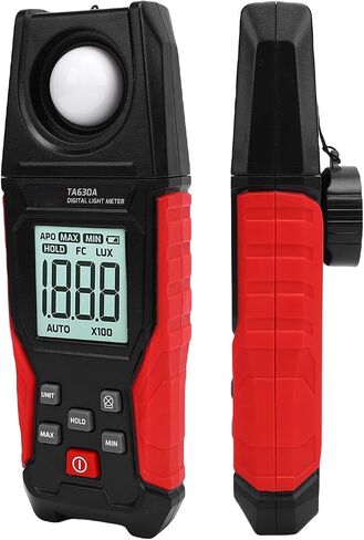 Generic Digital Illuminance Meter Light Meter Luxmeter 0.1 to 200000 Range with Rotatable Sensor and LCD for Plants Photography LED Lights Indoor Outdoor in Kuwait