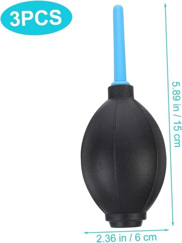 Housoutil 3-Pack Air Blower Portable Dust Collector for Camera Lens Sensor Keyboard and Computer Cleaning Mini Air Duster with One-Way Valve Pin-Valve Nozzle in Kuwait