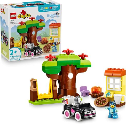 LEGO DUPLO Bluey Pizza Girls with Muffin and Bluey - Learning and Building Toy for Toddlers, Ages 2+ - Bluey Playset with 2 Toy Figures for Boys & Girls - Gift Idea for Birthdays - 10469 in Kuwait