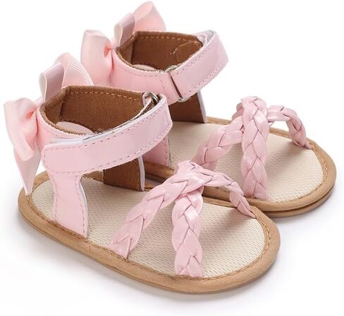 Baby Girl Flower Sandals, Soft Sole Infant Walking Shoes, Lightweight Summer Shoes for Newborns, Infants & Toddlers in Kuwait