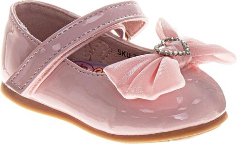 Josmo Baby Girl Mary Jane Dress Sandal Fashion Sandals with Bow and Heart Charm - Size 2-4 Infant 5-6 Toddler in Kuwait