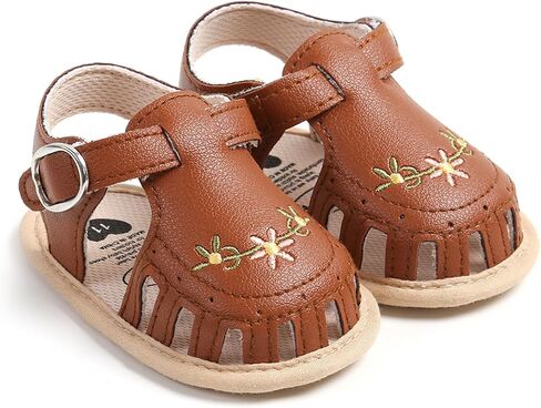 Karwuiio Infant Baby Girls Summer Sandals Soft Sole Anti-Slip Ruffle Flats Newborn Toddler First Walking Shoes in Kuwait