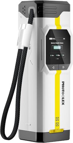 PHOTOOLEX High-Capacity 16500mAh FZ100 Camera Battery Charger, 100W PD & 18W USB-A Output, Smart Display for Charging Power & Battery Health, Portable Power Station for Sony Alpha Series Photographers in Kuwait