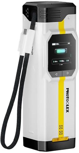 PHOTOOLEX 16500mAh en-el15 Camera Battery Charger, 100W PD & 18W USB-A Output, Smart Display for Charging Power & Battery Health, Portable Power Station for Nikon Alpha Series Photographers in Kuwait