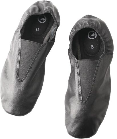Ballet Shoes for Women Black Elastic Arch Dance Slippers in Kuwait