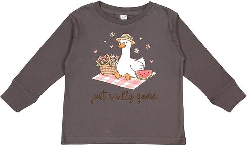 inktastic Just a Silly Goose Toddler Long Sleeve T-Shirt in Kuwait