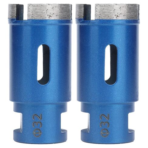 2pcs Marble Hole Openers 32mm, Blue Sharpened Diamond Hole Saw Bits for Granite Ceramic Tile Concrete, M14 Thread Drilling Tools with Fast Cutting Design for Stone in Saudi Arabia