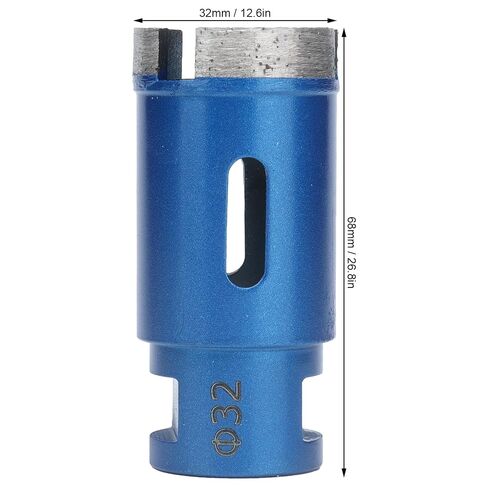 2pcs Marble Hole Openers 32mm, Blue Sharpened Diamond Hole Saw Bits for Granite Ceramic Tile Concrete, M14 Thread Drilling Tools with Fast Cutting Design for Stone in Saudi Arabia