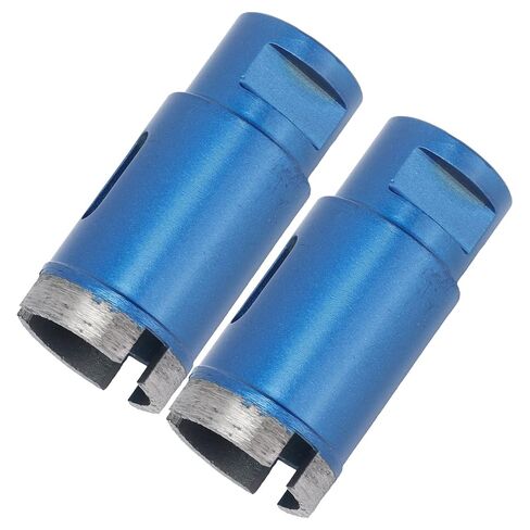2pcs Marble Hole Openers 32mm, Blue Sharpened Diamond Hole Saw Bits for Granite Ceramic Tile Concrete, M14 Thread Drilling Tools with Fast Cutting Design for Stone in Saudi Arabia
