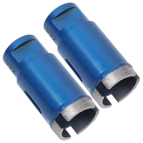 2pcs Marble Hole Openers 32mm, Blue Sharpened Diamond Hole Saw Bits for Granite Ceramic Tile Concrete, M14 Thread Drilling Tools with Fast Cutting Design for Stone in Saudi Arabia