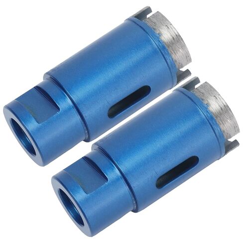 2pcs Marble Hole Openers 32mm, Blue Sharpened Diamond Hole Saw Bits for Granite Ceramic Tile Concrete, M14 Thread Drilling Tools with Fast Cutting Design for Stone in Saudi Arabia