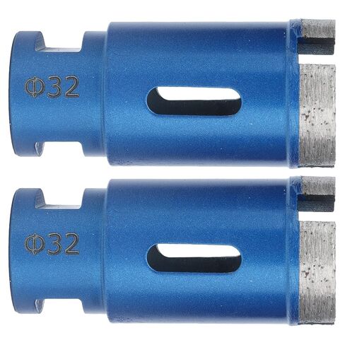 2pcs Marble Hole Openers 32mm, Blue Sharpened Diamond Hole Saw Bits for Granite Ceramic Tile Concrete, M14 Thread Drilling Tools with Fast Cutting Design for Stone in Saudi Arabia