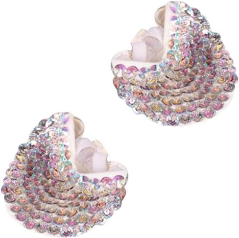 1 Pair Contemporary Pirouette Dance Half Sole Crystal Stretch Lyrical Turning Shoes for Ballet Jazz Girls Women Size S in Kuwait