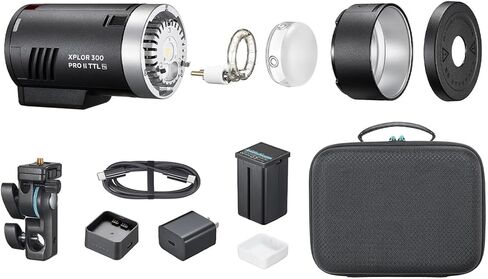 Flashpoint XPLOR 300 Pro II TTL Outdoor Flash (Godox AD300Pro II Equivalent) – 300Ws Battery Strobe, 2.4GHz Wireless X System, HSS 1/8000s, Fast Recycle 0.01–1.5s, 10-Stop Power Control in Kuwait