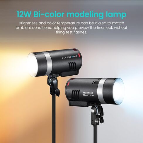 Flashpoint XPLOR 300 Pro II TTL Outdoor Flash (Godox AD300Pro II Equivalent) – 300Ws Battery Strobe, 2.4GHz Wireless X System, HSS 1/8000s, Fast Recycle 0.01–1.5s, 10-Stop Power Control in Kuwait