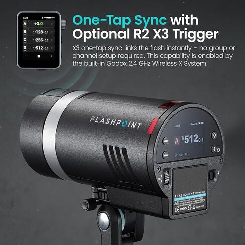 Flashpoint XPLOR 300 Pro II TTL Outdoor Flash (Godox AD300Pro II Equivalent) – 300Ws Battery Strobe, 2.4GHz Wireless X System, HSS 1/8000s, Fast Recycle 0.01–1.5s, 10-Stop Power Control in Kuwait