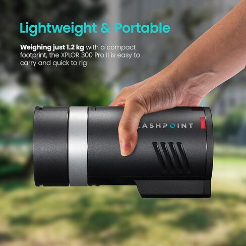 Flashpoint XPLOR 300 Pro II TTL Outdoor Flash (Godox AD300Pro II Equivalent) – 300Ws Battery Strobe, 2.4GHz Wireless X System, HSS 1/8000s, Fast Recycle 0.01–1.5s, 10-Stop Power Control in Kuwait