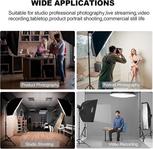 2pcs Godox SK400IIV Studio Flash Kit,800Ws Strobe Photography Lighting with Stands,XT-16 Trigger,Bowens Mount Softbox,Umbrella,5-in-1 Reflector Carry Bag for Portrait Product Wedding Shooting in Kuwait