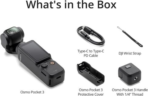 DJI Osmo Pocket 3, Vlogging Cameras with 1'' CMOS & 4K/120fps Vlog Camera, 3-Axis Stabilization, Fast Focusing, Face/Object Tracking, Digital Vlogging Camera for YouTube (Renewed) in Kuwait