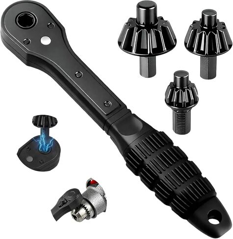 Ratchet Drill Chuck Key Wrench,2 in 1 Drill chuck key Ratchet Spanner,Universal drill ratchet Wrench Chuck key Replacement Tool for Most Electric drills and Power Tools in Kuwait