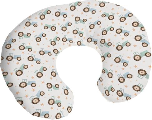 Pastel Truck Tractor Nursing Pillow Covers Blue Green Farm Tractors Stars Nursing Cover for Breastfeeding Farm Life Soft Comfortable Slipcover for Baby Girls Boys Newborn in Kuwait