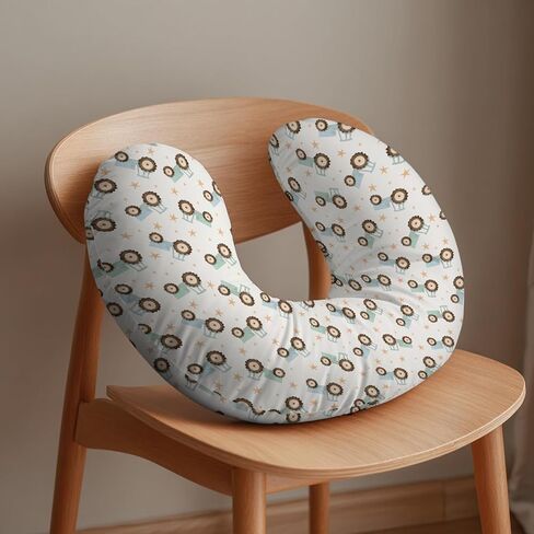 Pastel Truck Tractor Nursing Pillow Covers Blue Green Farm Tractors Stars Nursing Cover for Breastfeeding Farm Life Soft Comfortable Slipcover for Baby Girls Boys Newborn in Kuwait