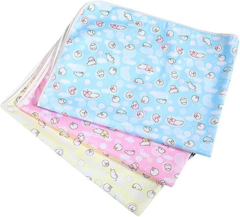 3pcs Waterproof Bed Pads for Newborns, Foldable Lint Material Bed Mats that Keep Sheets Dry, for Cradle and Diaper Changing Cover Use Random Color in Kuwait