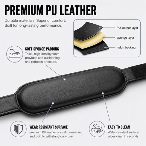 Headband Fit for DJI Goggles N3,Easy to Wear,Comfortable Pu Leathe Head Brace Belt Decompression,Decompression Headwear in Kuwait