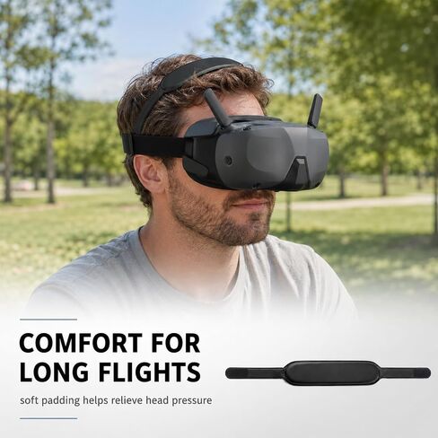 Headband Fit for DJI Goggles N3,Easy to Wear,Comfortable Pu Leathe Head Brace Belt Decompression,Decompression Headwear in Kuwait
