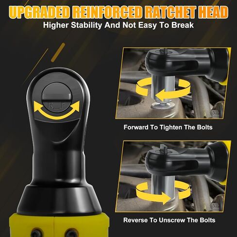 3/8" Electric Cordless Ratchet Right Angle Wrench Impact Power Tool Compatible with 20V DeWalt Battery with 7 Sockets, 3" Extension Bar, 1/4" Adapter(No Battery included) in Kuwait