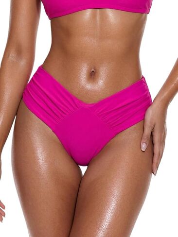 Bathing Suit Bottoms for Women Solid Color V-Neck Swimwear Bottom in Kuwait