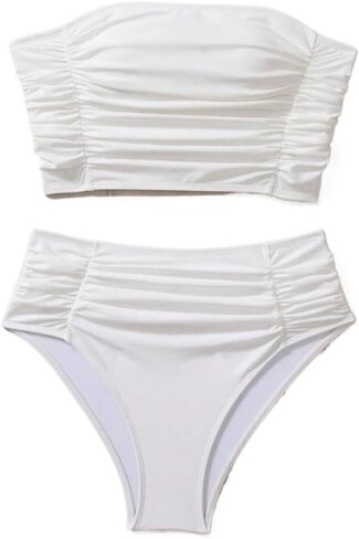 Women's Bikini Set Women's Solid Color Ruffled Bikini Set Summer in Kuwait
