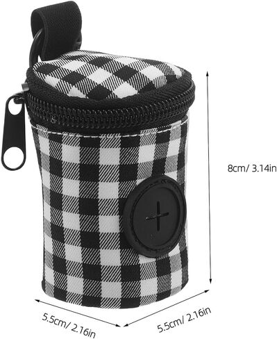 Kids Diaper Bag Dispenser: Outdoor Nappy Garbage Bag Dispenser, Easy Dispensing & Carabiner Clip for Baby Stroller, Zippered Pet Waste Pouch Container in Kuwait