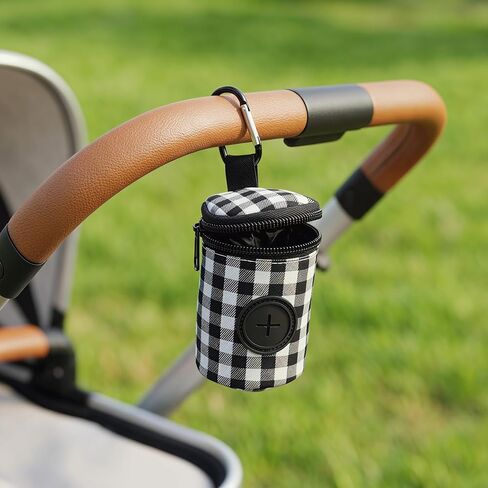 Kids Diaper Bag Dispenser: Outdoor Nappy Garbage Bag Dispenser, Easy Dispensing & Carabiner Clip for Baby Stroller, Zippered Pet Waste Pouch Container in Kuwait