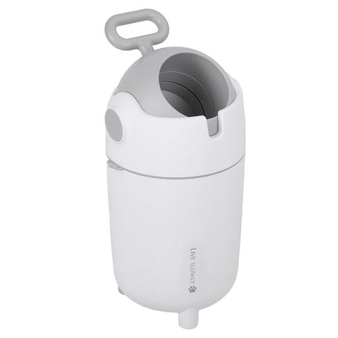 Cuteam Diaper Pail, Trash Can, Garbage Can, 12L Odor-Free Diaper Pail with Safe Lock, Cartoon Design Diaper Garbage Can for Bedroom Bathroom Living Room Use (White) in Kuwait