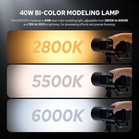 GODOX AD800 Pro AD800Pro Outdoor Flash Strobe Light, 800Ws TTL 1/8000s HSS Flash Monolight, 300 Full Power Pops, 0.01-1.5s Recycle Time, Battery-Powered All-in-One Outdoor Photography Lighting in Kuwait
