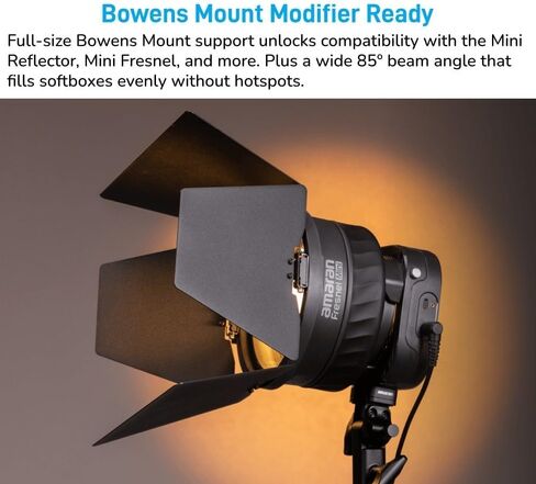 Amaran Halo 100x COB Video Light Bi-Color Compact Bowens 100W | 2700K-6500K, USB-C PD, App Control, NFC Pairing, CRI 96+, TLCI 97+, Photography, Streaming in Kuwait