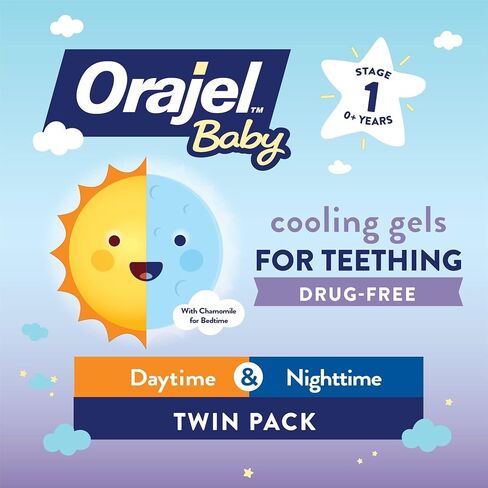 Orajel Baby Non-Medicated Cooling Gel Day & Night 0.18 Ounce (3 Pack) in Kuwait