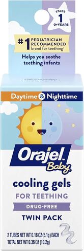Orajel Baby Non-Medicated Cooling Gel Day & Night 0.18 Ounce (3 Pack) in Kuwait