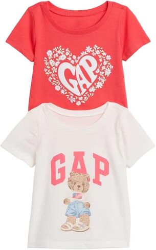 Gap Baby Girls' Sleeve Graphic Tee 2-Pack in Kuwait